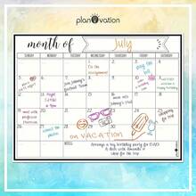 1 Set Magnetic Refrigerator Calendar - Strong Magnetic Backing, Smooth Dry-Erase Surface, Practical Calendar, Whiteboard - Great For Kitchen Organization, Meal Planning, Family Scheduling, Reminders And Fridge Notes (Includes 8 Color Pens) - Multiple Specifications - View 3