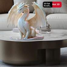 1 Tượng Rồng Mắt Xanh Nhiều Màu Sắc, Chất Liệu Acrylic, Trang Trí Bàn Làm Việc Theo Phong Cách Kỳ Ảo - Thiết Kế Chân Thực Với Vảy Xanh Rực Rỡ, Lý Tưởng Cho Nhà Cửa, Văn Phòng Và Không Gian Ngoài Trời, Cũng Là Món Quà Valentine Hoàn Hảo - Nhiều màu - Xem 4