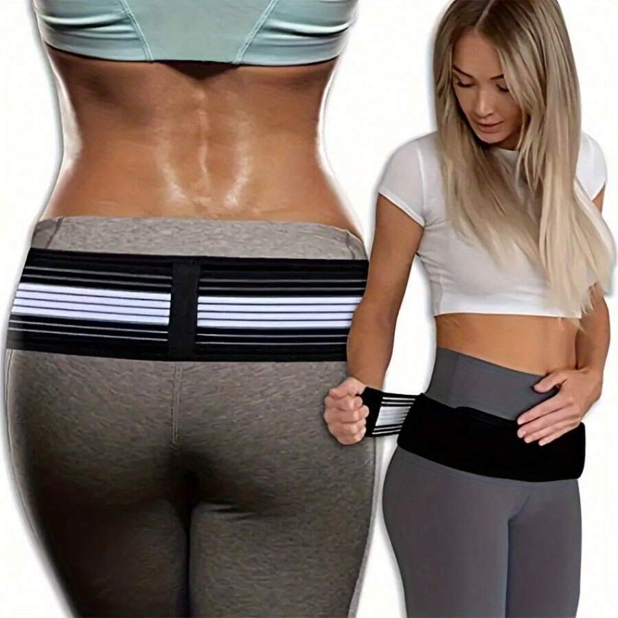 Breathable Lifting & Shaping Elastic Waist Belt, Suitable For Daily Home Fitness Exercise, Unisex Design - Black - View 1
