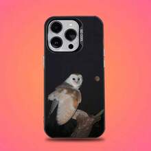 Funda de Teléfono O-Owl de Animal Lindo para 11,12,13,14,15,16,17,Pro,Max,Plus IMD Mate Negro - z2 - Ver 5