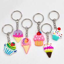 6pcs Assorted Ice Cream & Popsicle Shaped Keychains, Cute Frozen Treat Keyrings, Suitable For Classroom Prizes, Student Rewards, Holiday Gifts, Party Favors, Backpack & Car Decor, Small Gifts - Multicolor - View 18