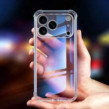 Phone case: Shockproof TPU transparent phone case suitable for  17 Pro Max, air lens protection back case suitable for  16, 15, 14, 13, 12, 11 PRO MAX, XS, XR, X; transparent phone case, screen protector set, charging case, ultra-thin - Estilo 1 (1 pieza) - Ver 3