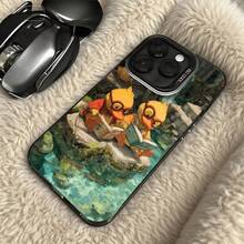 Funda de Teléfono con Patrón de Pato Blanco Leyendo un Libro para iPhone 14 13 12 11 Pro Max y  Galaxy S23 S22 S21 S20 Plus, Regalo Ideal para Todas las Estaciones - Plateado - Ver 5