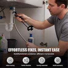 2pcs Multi-Function Sink Wrench, 2026 New Sink Wrench Faucet Tool Plumbing Tool, Suitable For Tight Spaces In Kitchen And Bathroom, Easily Tighten Faucets Under Sink - Black - View 9