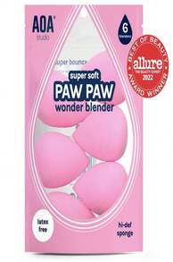 AOA Studio Collection Makeup Sponge Set Latex Free And High-Definition Set Of 6 Makeup Wonder Blender For Powder Cream And Liquid, Super Soft Wonder Beauty Cosmetic - trắng - Xem 2