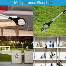 Grabber Reacher Tool 32" Grabbers For Elderly Lightweight Extra Long Handy Trash Claw Grabber Mobility Aid Reaching Assist Tool For Trash Pick Up Nabber Litter Picker Arm Extension Blue, Valentine's Day, Home Decor, Room Deocr - 藍色 - 查看 3