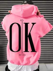 2025 Men's Sport Hooded Sweatshirt - All-Season Casual Streetwear With Geometric Print,  Machine Washable Winter Coat - Black - View 9