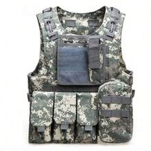 Military Tactical Vest Air Soft Paintball Molle Plate Carrier Combat Game Vest