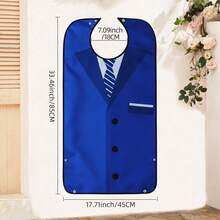 1pc Men's Dining Bib, Business Suit Pattern, Machine Washable, Foldable Pocket Design, Protect Clothing, Suitable For Elderly And Caregivers, Valentine's Day Gift, All Season, Kitchen Accessory - Multicolor - View 17