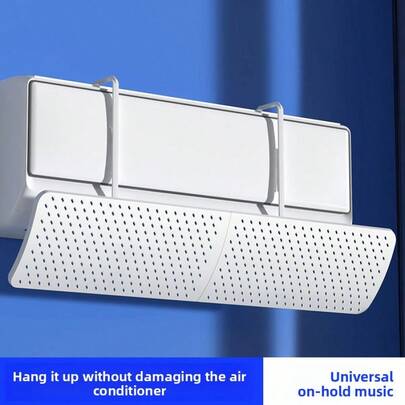 2-In-1 Air Conditioner Deflector Board With Holes, No Installation Required, Universal For Wall-Mounted AC, Suitable For Postpartum Women And Babies, No Drilling Needed