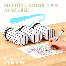 Forfeel 12/18/24/36/48/60/80/108/120 Colors Dual Tip Marker Pen Set, Oil-Based Coloring Markers For Students, Art, Drawing, Painting, Sketching - Bucket Markers - View 7