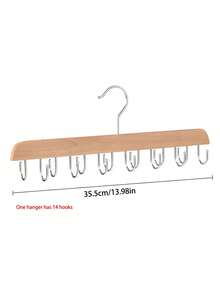 1pc Heavy Duty Wooden Anti-Slip Hanger With 8 Metal Hooks, Ideal For Hanging Camisoles, Swimwear, Bras, Scarves, Ties And Belts In Closet Decorations Decor Festival Decor Room Decor Home Decor Decor Bedroom Decor Dress Pants Shoes Jeans Boots Skirtbedroom,Organizer,Organiser,Home Storage,White T Shirt Women,Black Pants Women,Ladies Winter Clothes,Dress,Winter Clothes For Ladies,Elegant Woman Dresses,White Shirt For Ladies,Long Sleeve,White Jumpsuit For Women,Spring Dresses For Women,Spring Outfits For Women,Spring,Spring Clothes,Minimalist,Summer Tops - Apricot - View 16