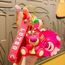 Disney 1pc  Cute New Strawberry Bear Keychain, Key Chain, Car Bag Pendant, Couple Accessory, Creative Cartoon Delicate Gift - Multicolor - View 5