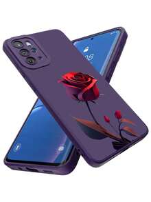 Funda para Samsung Galaxy S20 Plus Case Uso Rudo, Ultra Delgado Flexible Silicona Púrpura Carcasa con Aesthetic Dibujos Flores, Antigolpes Anti-arañazos Protectora,38082654 - Rojo - Ver 1