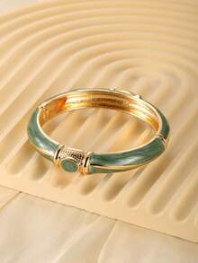 1件奢华复古彩色树脂粗手镯，适合女性，可用于夜店、办公室、日常和街头风格，是音乐节、嘉年华等场合的吸睛配饰，也是婚礼、情人节、母亲节、生日等节日送礼佳品。 - 手鐲 - 查看 6