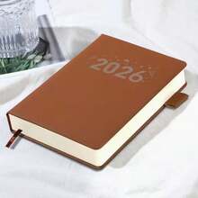 A5 Notebook, 400 Pages, Soft Faux Leather Cover, Thick , High Capacity, Suitable For Study, Office Notes And Daily Records - Multicolor - View 13