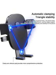 1pc Car Dashboard Phone Holder, New Suction Cup Style, Compact & Convenient, Gravity Stable Dashboard Navigation Holder - Air Outlet - View 8