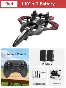 AXNEN L101 Remote Control Drone Toy, Glider/Fighter Plane Toy, Adjustable Speed, Headless Mode, Colorful Lights, Perfect Gift For Halloween And Christmas