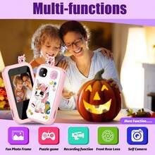 2.4英寸触摸屏儿童玩具手机，配备双摄像头，可充电，内置多种教育游戏和学习功能，是3-12岁儿童的完美礼物。 - 彩色 - 查看 5