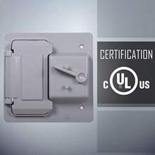 BELL PTC521GY Interruptor de palanca de 2 bandas/dispositivo no metálico resistente a la intemperie, gris(2 Gang) - Multicolor - Ver 4