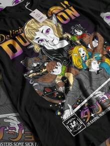 Senshi-Shirt Senshi Food Delicious In Dungeon Shirt All Size (2) - 黑色 - 查看 1