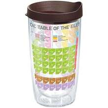 Tervis Periodic Table of Elements Vaso con envoltura y tapa marrón, 473 ml, transparente(Transparente 16 Onzas de líquido) - Multicolor - Ver 1