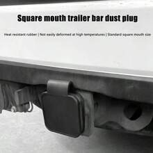 Car Tail Trailer Dust Cover Universal Square Hitch Cover Rubber Hitch Tube Cover Plug Cap Suitable For Most Vehicles' Hitch Receiver