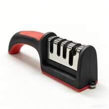 Ostrzałka do noży profesjonalna poziomu 4 – łatwe do ręcznego ostrzenia narzędzie, odpowiednie do użytku domowego, łatwe do ostrzenia – wysokiej jakości korpus z PP i TPR, trwały i długotrwały - Wielokolorowe - Zobacz 5