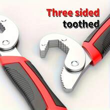 Universal Wrench, Adjustable Spanner, Open Mouth Wrench, Multifunctional Quick Opening Pipe Wrench, Bathroom Tool, Adjustable Wrench With Large Opening - 1pc Per Hand - View 4