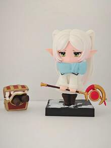 2pcs Frieren Winter Outfit & Mimic-Frieren: Beyond Journey's End Cute Anime Character PVC Figurine Collectible Decoration Toy, Suitable For Car/Desktop/Home Decor, PVC Statue Or Fan Gift/Collection - Multicolor - View 13
