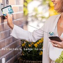 1pc (Badge Clip + Card Holder) Minimalist Starry Sky Print ID Badge Reel, Versatile Work ID Badge Holder Clip, Retractable Badge Reel, Nurse/Teacher Office ID Card Protector, Horizontal Push-In Style Card Holder, Suitable For School, Medical Staff, Nurses, Volunteers, Daily Office Supplies, Nurse's Day Office Gift