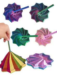 1pc 3D Printed Star Polygon Fidget Toy, 3D Folding Structure, Finger Pressure Relief, Visual And Auditory Soothing Toy, Desktop Decor, Christmas Gift, Birthday Party Gift, Ideal Holiday Gift