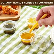 Sets - 2 Oz Jello Shot Cups With Lids, Portion Cups, Disposable Plastic Jello Shot Cups Meal Prep, Salad Dressing, Souffl, Portion Containers - 100 - Xem 9