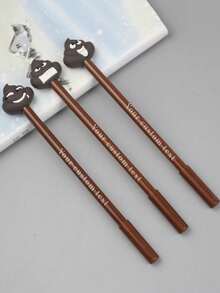 [Custom] Customizable Poop Shaped Ballpoint Pen, Novel And Interesting, Cartoon Expression, A New Choice For School And Office Stationery, Random Expression
