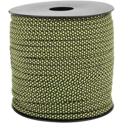 Cuerda para Acampar de 50M Cuerda 7 200 KGS Cuerda de Escalada para Atar la Tienda Tejer Mochilero Rescate(Verde Negro) Otros Accesorios para Herramientas de Escalada,38085552