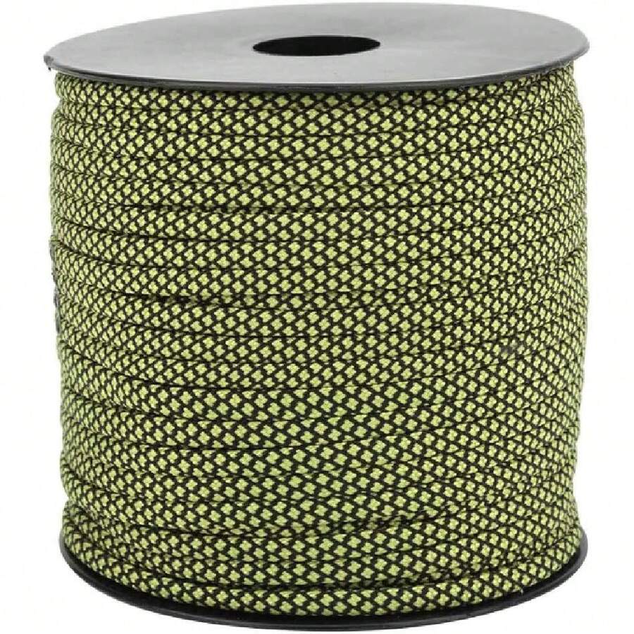 Cuerda para Acampar de 50M Cuerda 7 200 KGS Cuerda de Escalada para Atar la Tienda Tejer Mochilero Rescate(Verde Negro) Otros Accesorios para Herramientas de Escalada,38085552 - Multicolor - Ver 1