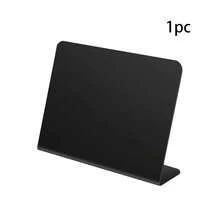 10pcs L-Shaped Mini Chalkboard Signs, Acrylic Black Board Self-Service Labels, Small Black Food Display Stand For Message Board, Wedding, Tent, Birthday Party - Multicolor - View 10