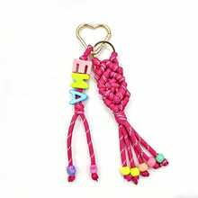 1个定制彩色信件袋挂饰编织彩色流苏绳心形钥匙扣姓名牌情人节礼物Y2K可爱 - 彩色 - 查看 52