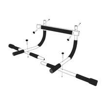 1pc Multi-Function Pull-Up Bar - Doorframe Mounted Single Bar, Portable Iron Fitness Equipment For Shaping, Bodybuilding And Strength Training, Fits Various Doorframes, High Load Capacity, Detachable Multi-Function Home Fitness Training Bar, Suitable For Gym, Home Workout, Sports Accessories, Fitness Equipment, Sports Goods, Unisex, Valentine's Day Gift, Perfect Gift For Fitness Enthusiasts - Black - View 6