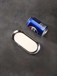 1 khay đựng đồ ăn nhẹ bằng thép không gỉ, khay đựng bánh mì hình bầu dục, chống trượt, khay đựng thức ăn đa năng dùng tại nhà (vàng/bạc), nhà bếp, quà tặng Giáng sinh - Bạc - Xem 11