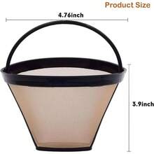 Reusable #4 Cone Coffee Basket And Coffee Makers Coffee Accessories - 1 Pack Permanent And Coffee Brewers - ban đầu - Xem 5