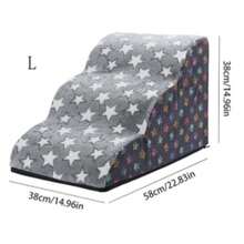 1件装弧形美观宠物楼梯，小型犬和老年犬适用，可作床坡道，圆形宠物楼梯 - 彩色 - 查看 28