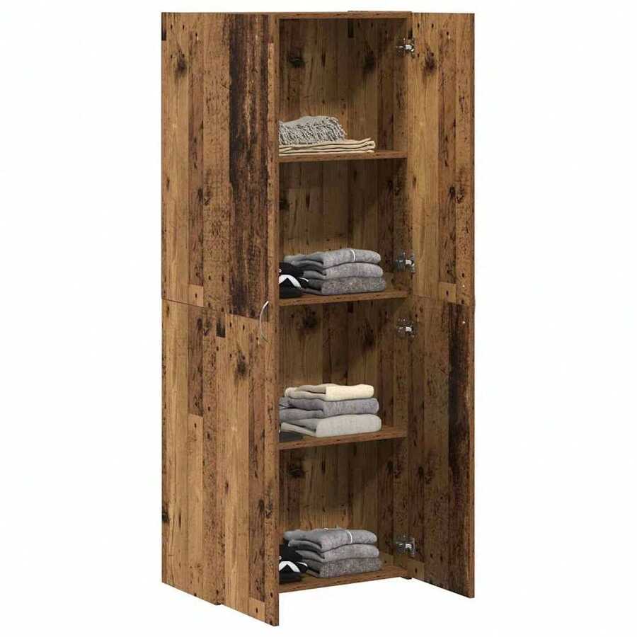 vidaXL Armoire de bureau avec étagère Bois ancien 70 x 32 x 77,5 cm - Tabac - Voir 1