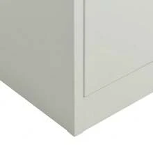 vidaXL Armário de casier cinza claro 90x40x180 cm preto - Cinza - Ver 6