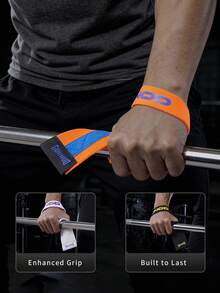 GOUNOD 1 对男女通用举重硬拉助力带，可调节腕带，耐用健身训练辅助工具，适用于杠铃举重和健身，健身配件。 - 彩色 - 查看 7