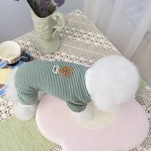 新款春夏宠物服装，猫咪休闲装，空调猫咪服装，25BOOK小熊休闲装，狗狗服装，宠物服饰，动物服装，小型犬服装，新款休闲装，英伦风宠物服装，透气运动服，牵引绳扣服装 - 綠色 - 查看 13