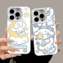 SANRIO Funda de Teléfono Mate TPU de Cinnamoroll para 17 Pro Max 16 15 14 Pro 11 12 13 Pro Plus 16E, Cubierta Dura de PC a Prueba de Golpes - SC05-BA-M3375 - Ver 3