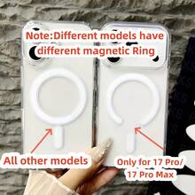 Acrylic Magnetic Cover for  17, 17 Pro, 17 Pro Max, 16, 15, 14, 13, 12, And 11 Pro Max, Featuring Wireless Charging And a Camera Lens Protector - Estilo 1 (1 pieza) - Ver 1