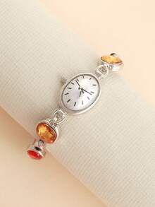 1pc Fashionable High-End Elegant Zirconia Chain Women's Watch, Exquisite And Versatile For Daily Wear - Multicolor - View 3