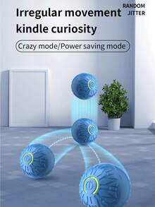 USB Rechargeable Jumping Dog Toy Ball, Irregular Motion Toy Ball Suitable For Small & Medium Dogs, Helps Consume Energy, Relieve Boredom, Indoor & Outdoor Interactive Pet Toy